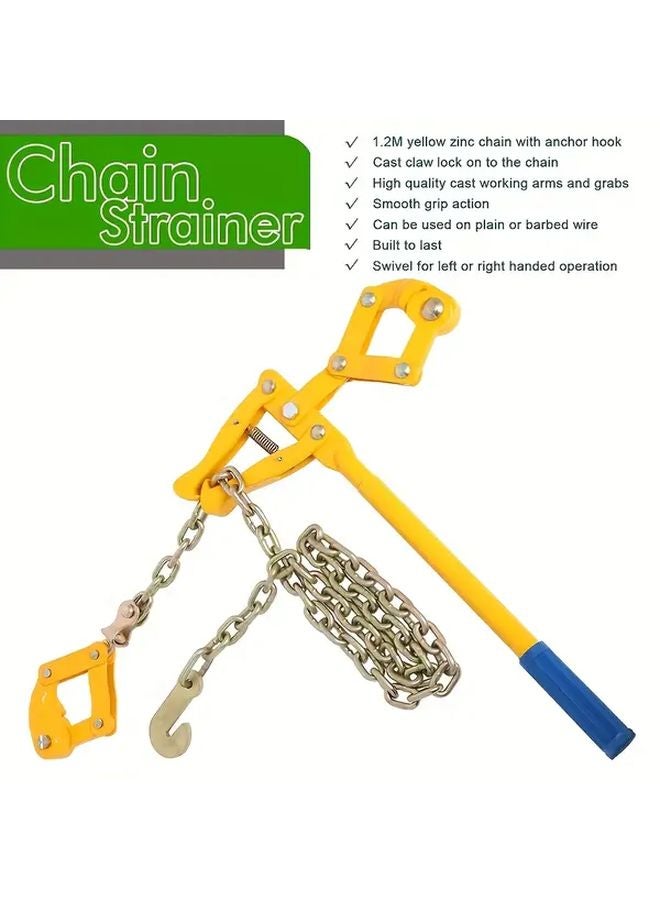 1pc Galvanized Chain Link Fence Repair Tool Manual Tensioner For Farm Agricultural Fencing - Image 1